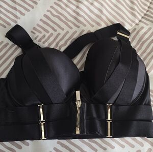 Honey Birdette Black Satin Bra